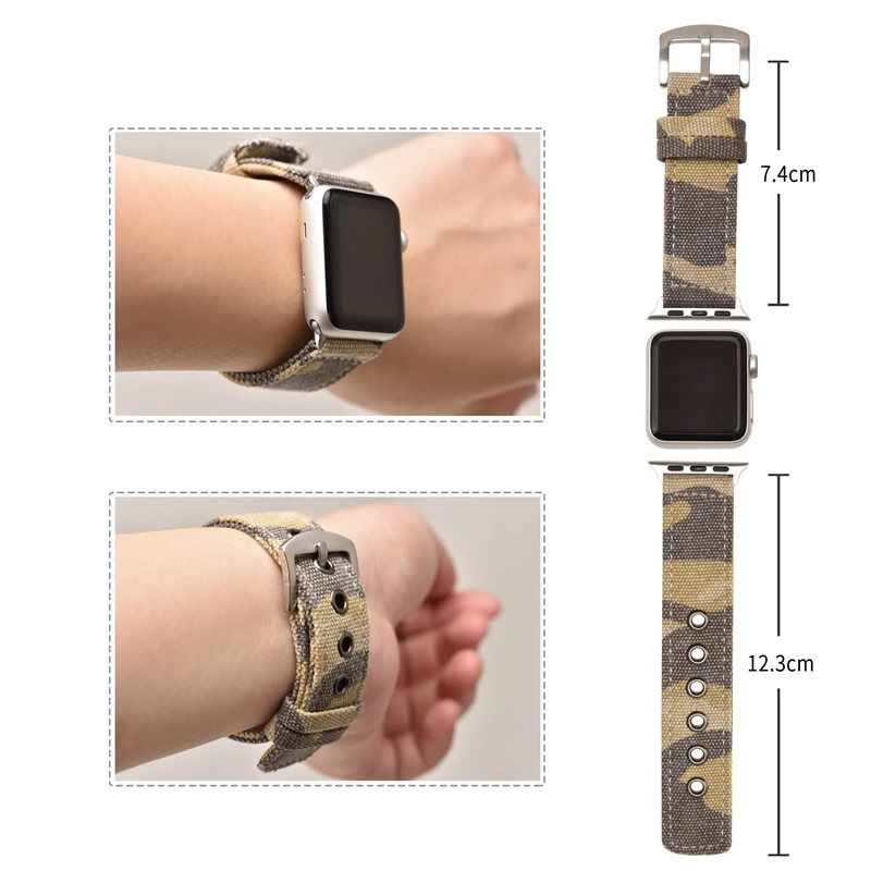 Ремешок нейлоновый спортивный для apple watch 4 band 44 мм 40 браслет iwatch 42 38 5 3 2|Ремешки