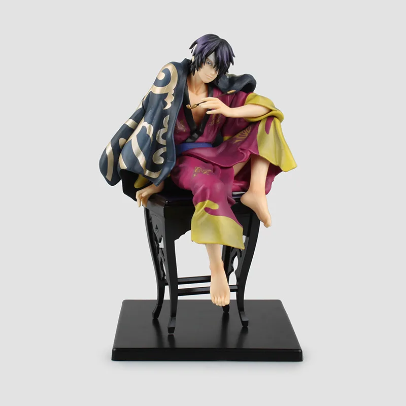 Аниме Gintama Silver Soul Takasugi Shinsuke сидячий стул Ver. 1/8 весы ПВХ Фигурки Коллекционная