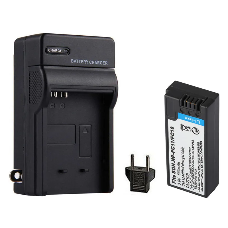 

800mAh NP-FC10 NP-FC11 NPFC10 NPFC11 Camera Battery + AC Charger for Sony DSC-F77 F77A FX77 P2 P3 P5 P7 P8 P9 P10 P12 V1