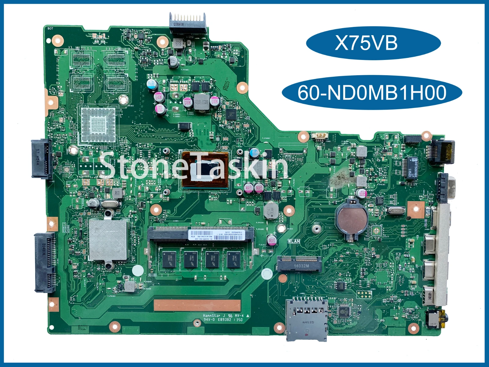 Материнская плата ASUS X75VB X75VD X75V для ноутбука 60-nd0mb116hddr3 100% тестирование - купить по