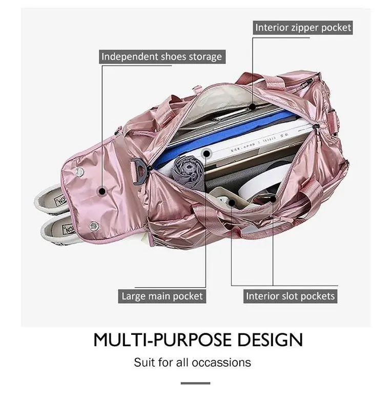 Nieuwe водоотталкивающий PU Reistas Roze ручная сумка для йоги Handtas voor Schoenen Droog Nat Duffle Tassen Schoudertas Vrouwen Reizen
