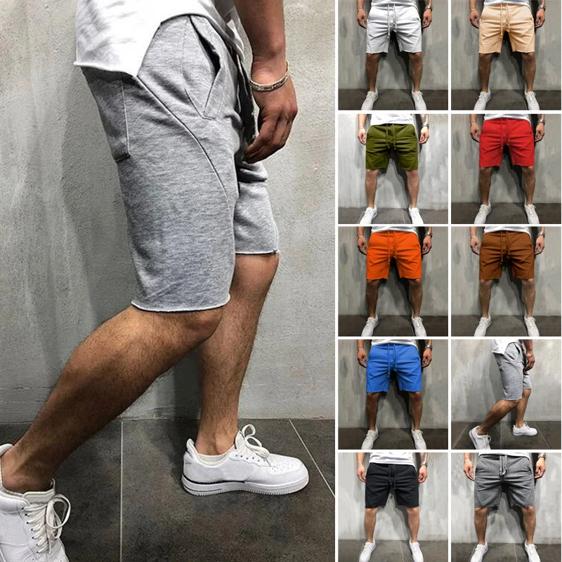 

Men's Summer Casual Shorts Gyms Fitness Pants Breathable Bodybuilding Joggers Running Shorts With Pockets Boardshorts For Male