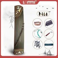 lommi master advanced zither sandalwood guzheng instrument 21 strings chinese zither lotus pattern inlay harp full accessories
