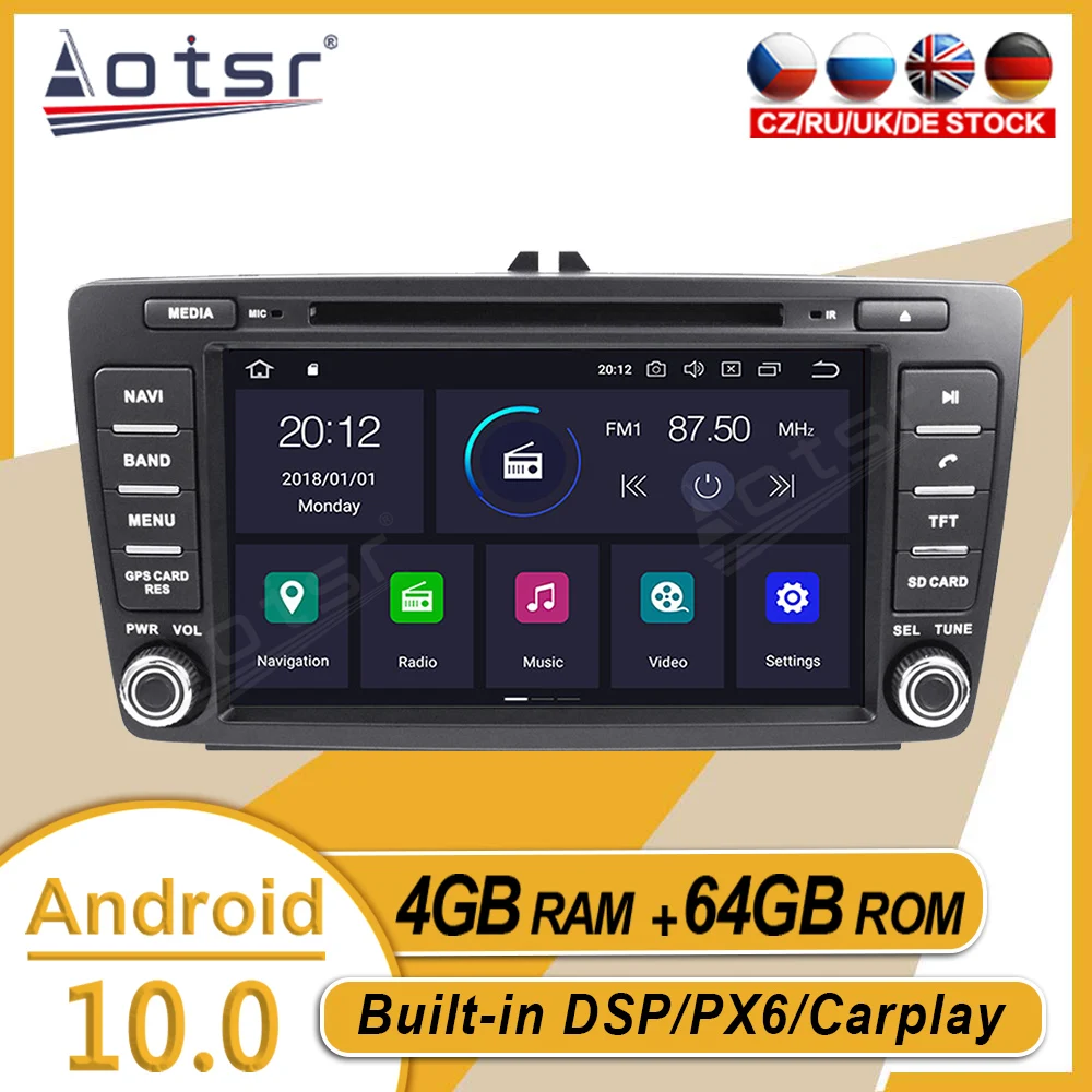 

64G For Skoda Octavia 2008 2009 2010 2011 2012 2013 2014 Car Stereo Multimedia Player Android Navi Audio Radio Recorde Head Unit