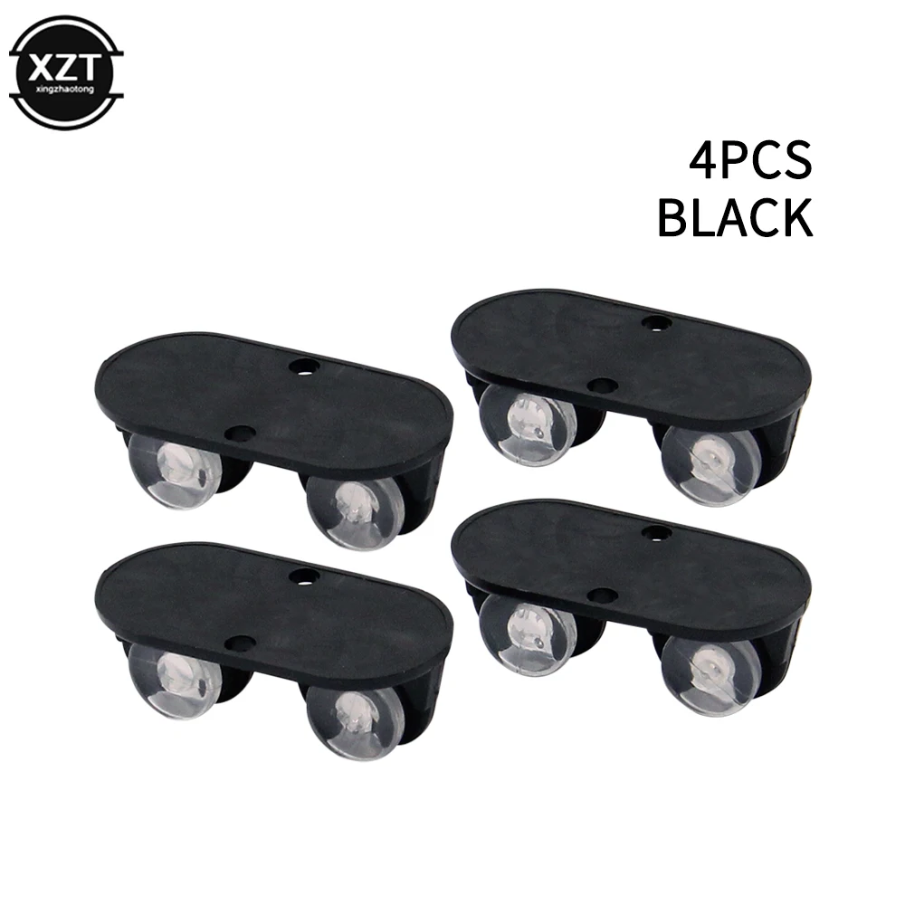 

Paste Type low noise 4Pcs Adhesive Pulley Storage Box Pulley Can Self-adhesive Pulley Home No Noise No Scratches Box