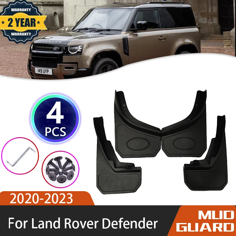 

For Land Rover Defender 2020 2021 2022 2023 Front Rear Wheels Splash Mud Mudflap Guards Mudguard Fender Auto Accessories