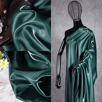 dark green liquid luster dress fabric high gloss mirror draping and breathable clothing cloth jacket pants cotton jacket
