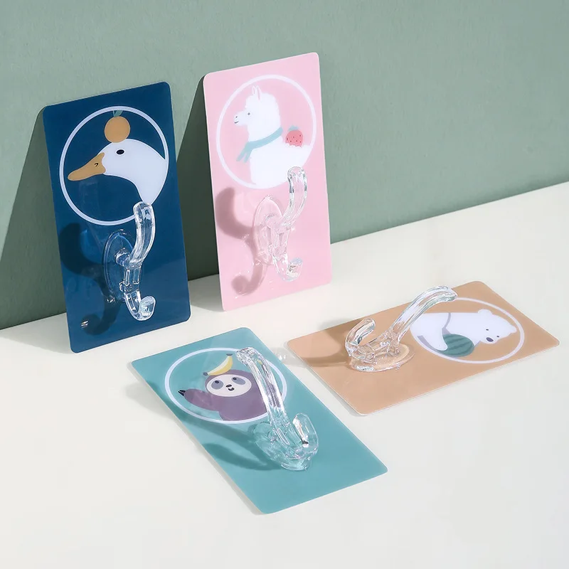 

Self-adhesive Wall Hook Clothes Bag Hanger Hook For Bathroom Coat Towel Rustproof Keys Hanger Bath Accessories Kitchen Tools