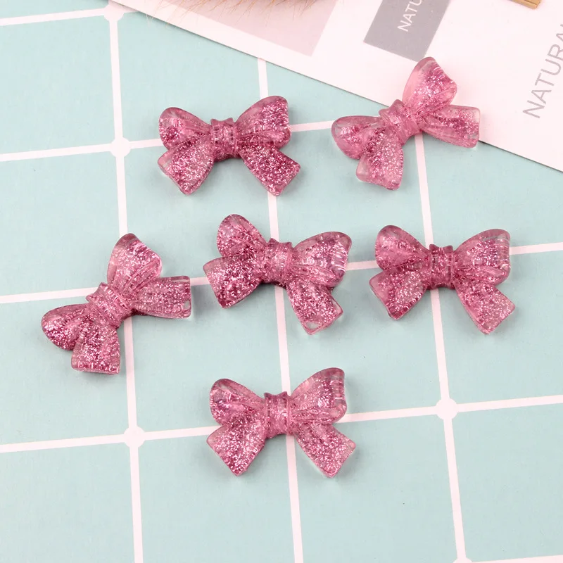 Блестящая прозрачная лента с бантом резиновый кабошон аксессуары для украшения