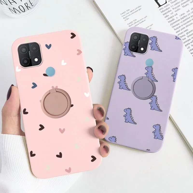 Чехол для OPPO A15 4G с милым котом чехол кольцом-держателем задняя крышка oppo a15 A a 15 A15s