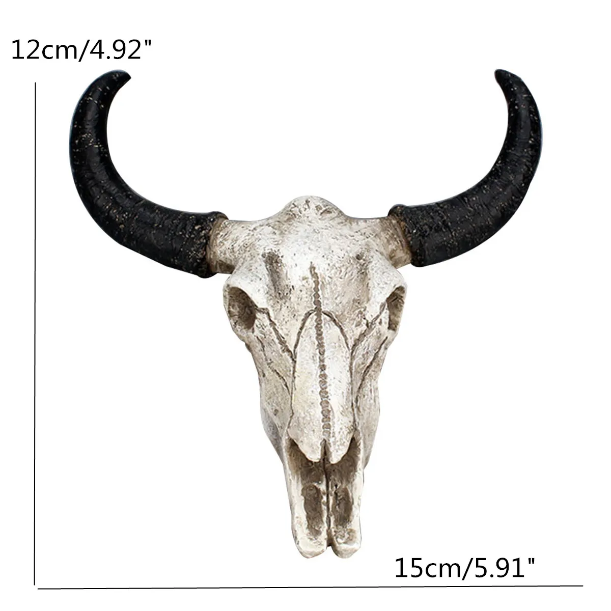 Полимерная голова черепа коровы Longhorn настенное украшение 3D скульптура животного