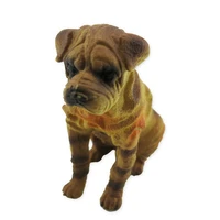 chinese shar pei animal simulation doll home decoration dog toys cute puppy dog model simulation model 2021