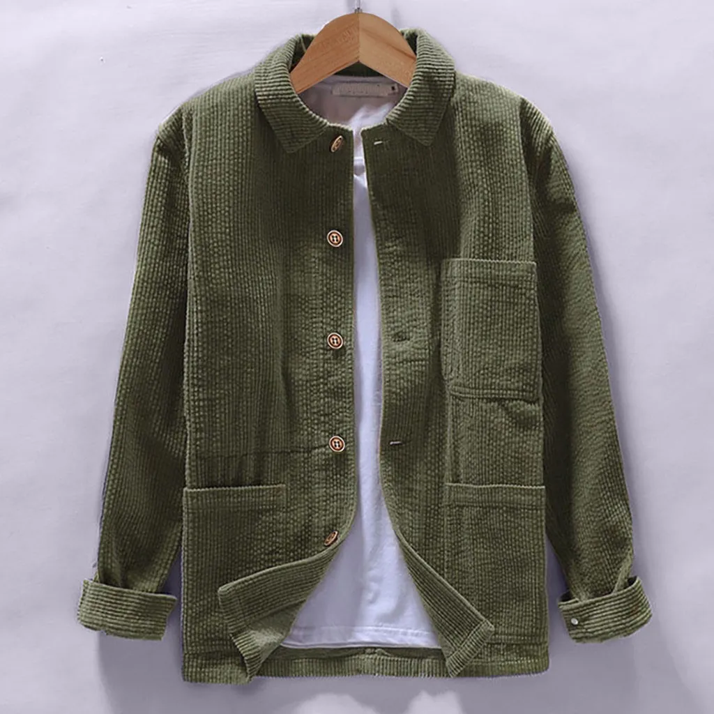 Мужские осенние модные рубашки повседневные однотонные Топы с длинным рукавом