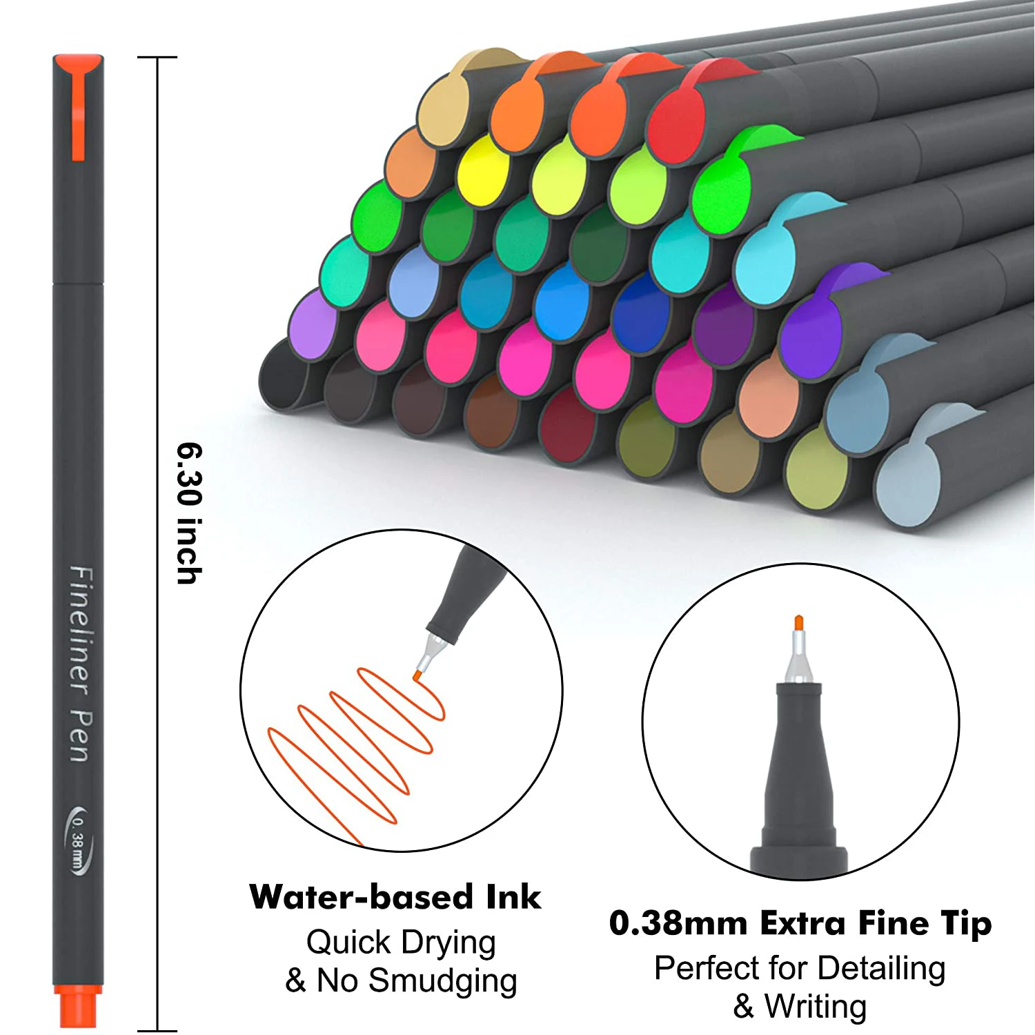 60 Colors Journal Planner Pens Lineon Fineliner Perfect Set for Note Calendar Coloring 0.4mm Pen | Канцтовары для офиса и дома
