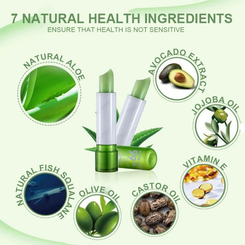 Губная помада с алоэ вера изменение цвета настроения длинная губная эффектом