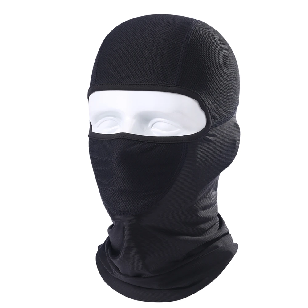 Черная мотоциклетная Балаклава летняя дышащая маска для мотокросса велоспорта