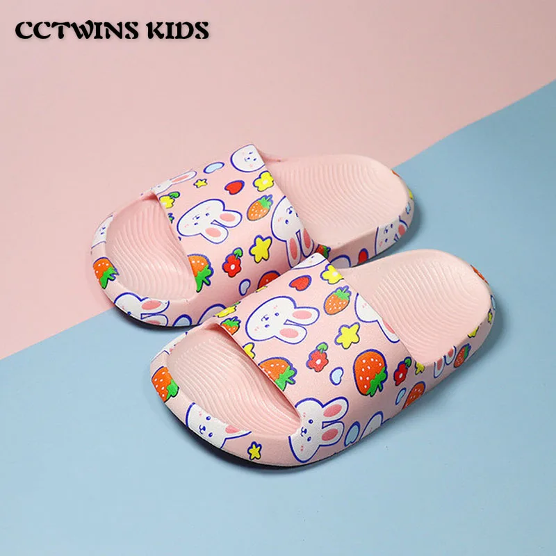 

Girls Slides 2021 Spring Kids Flats Fashion Cartoon Slipper Children Baby Brand Soft slides Toddlers Home Slippers PY-S-029