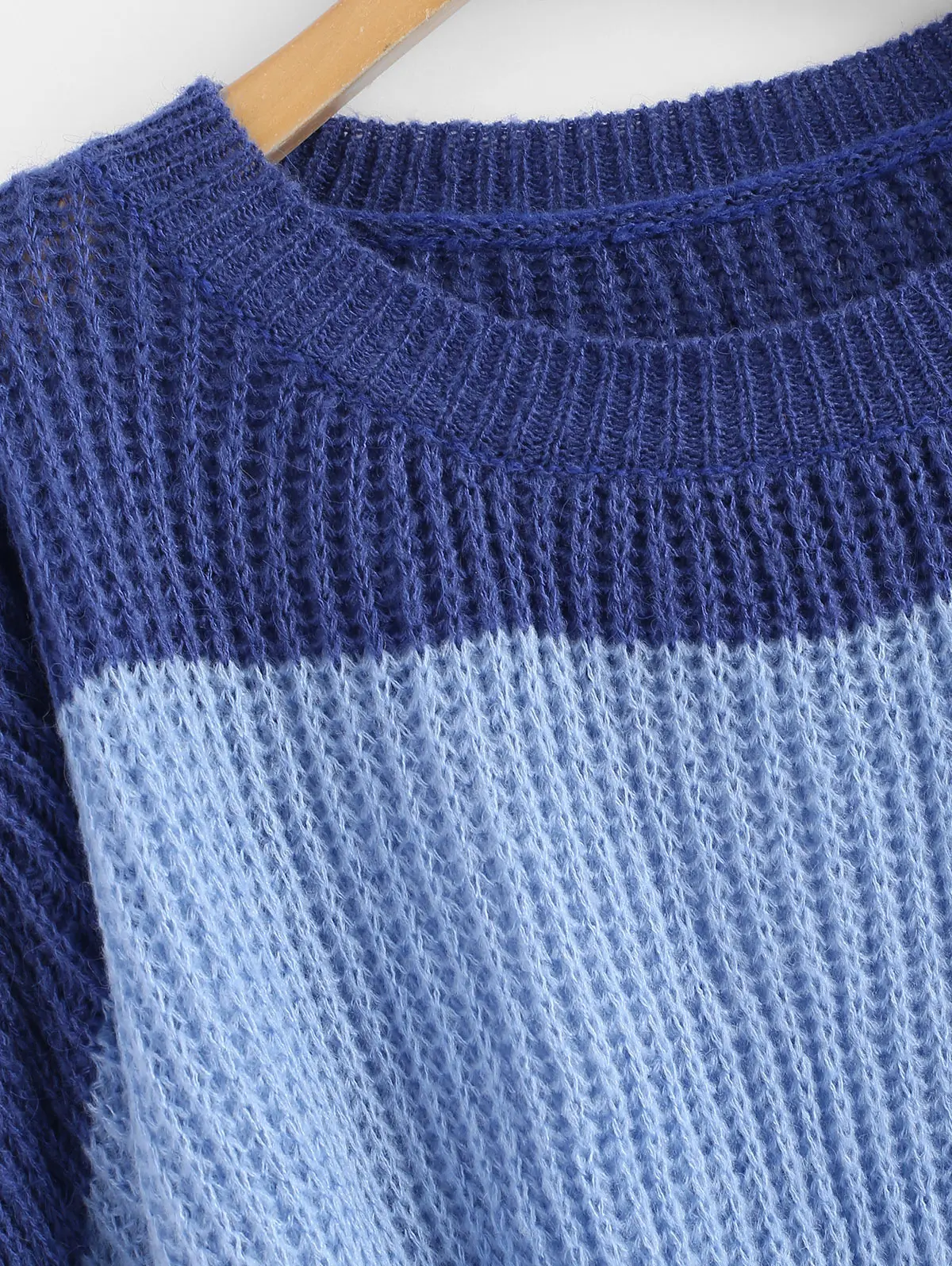 ZAFUL Пуловер Падение Полосатый Свитер Эластичный Полный Рукавом Шею Короткие