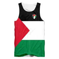 ogkb palestine tank top free palestine flag printed polyester comfortable casual sleevess fitness shirt custom men clothing