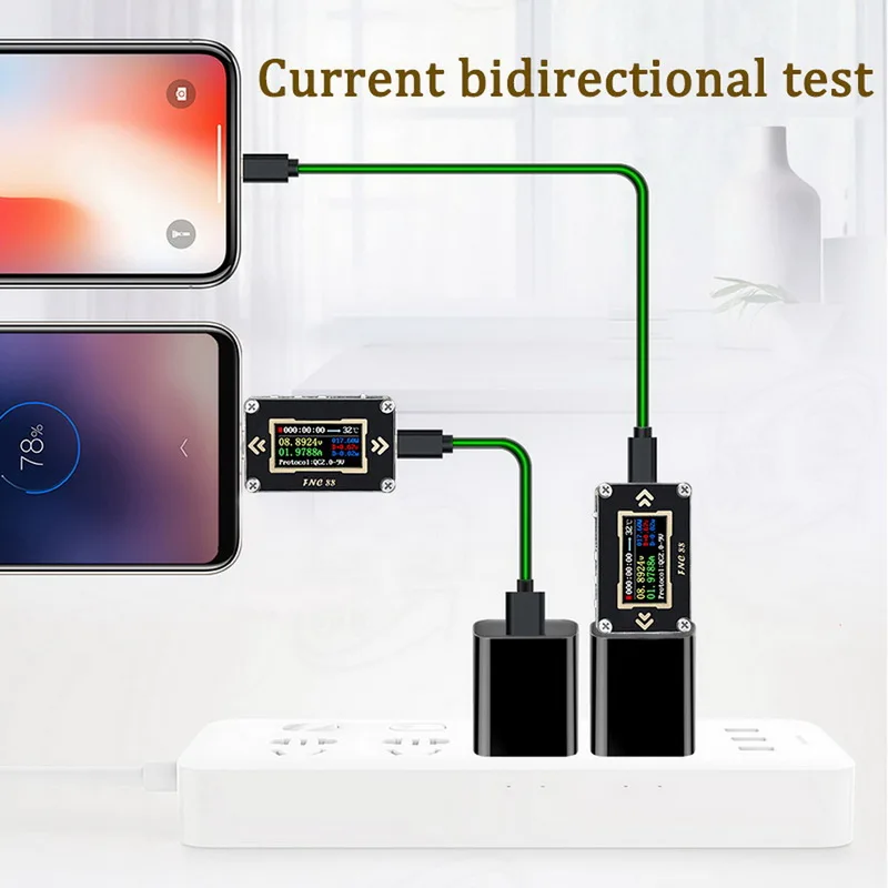 FNC88 тип-c PD триггер тестер батареи USB-C Вольтметр Амперметр Напряжение измеритель тока мультиметр PD зарядное устройство батарея USB Тестер