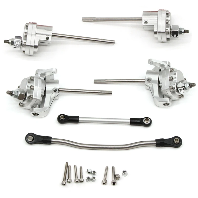 

Metal Front Rear Portal Axles with Steering Link for RC Crawler Axial SCX10 II 90046 90047 AR44 Axle Upgrade Parts