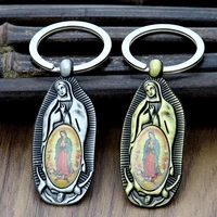 catholic christianity religion mary virgin mary icon retro necklace jewelry exquisite car keychain pendant