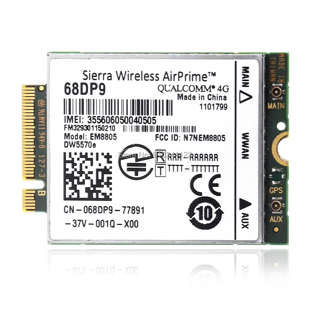 DW5570e EM8805 Sierra Wireless AirPrime 68DP9 M.2 Wi Fi карты для Dell Venue 8 до 11 лет Pro # WWAN к оператору сотовой