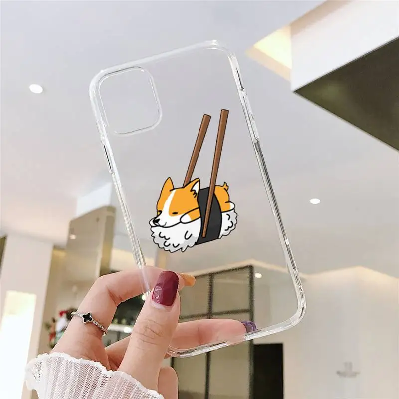

Cute Corgi Butt Animal Puppy Phone Case Transparent for iPhone 6 7 8 11 12 s mini pro X XS XR MAX Plus SE cover funda