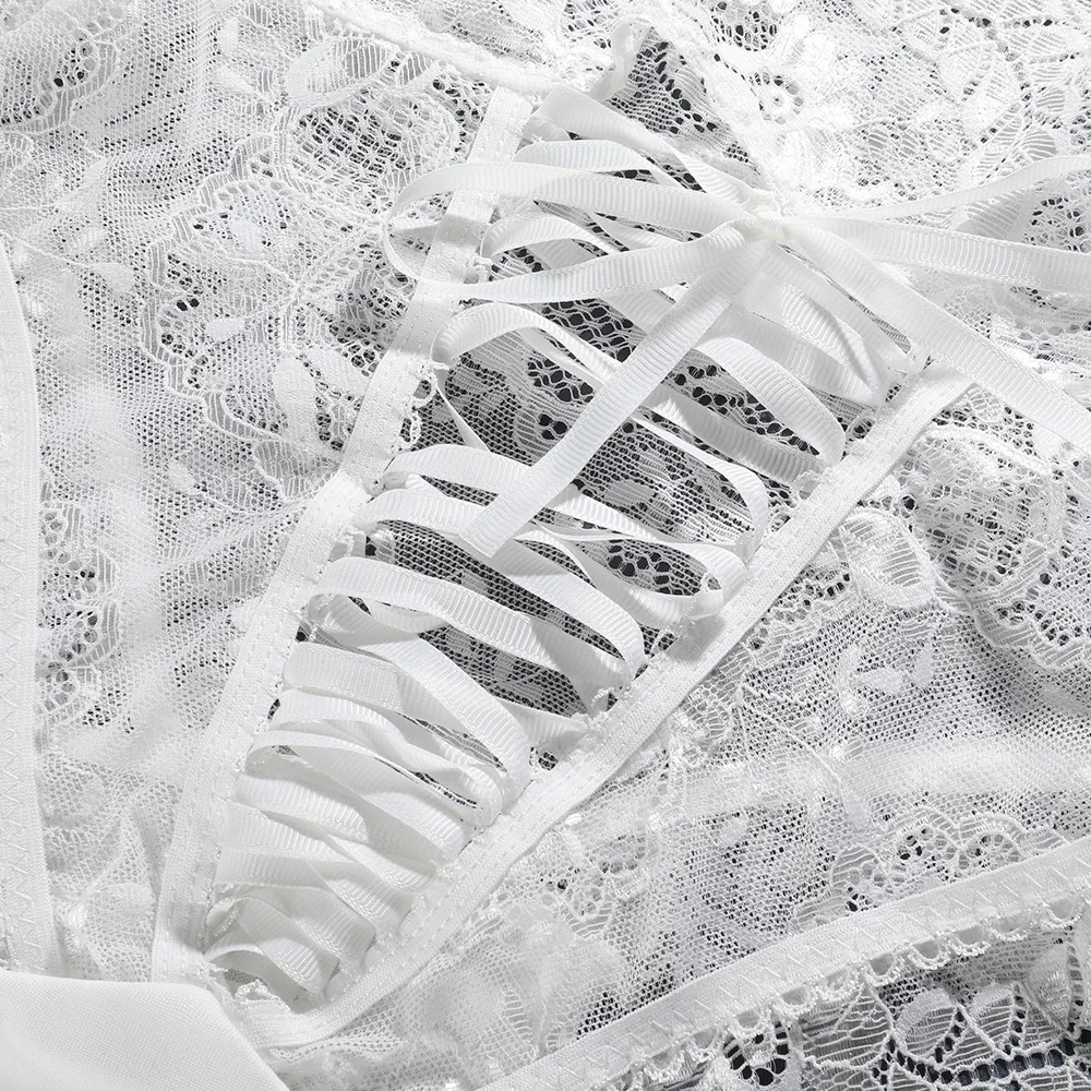 Женское пикантное нижнее белье Omysky треугольное женское с черным кружевом и