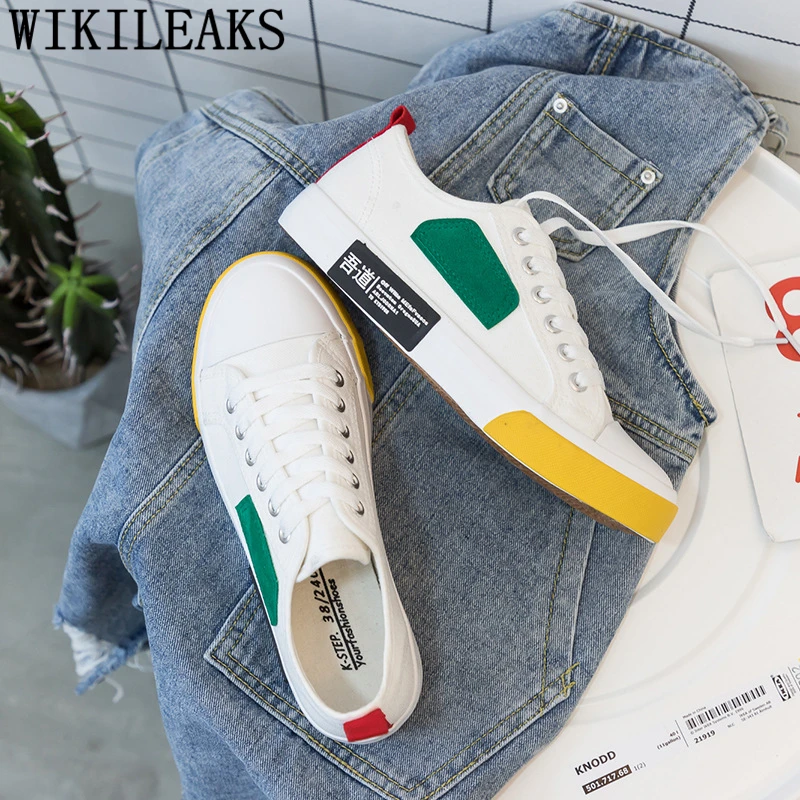 Модная парусиновая Обувь в Корейском стиле Стиль Женские ботинки &quotХарадзюку&quot