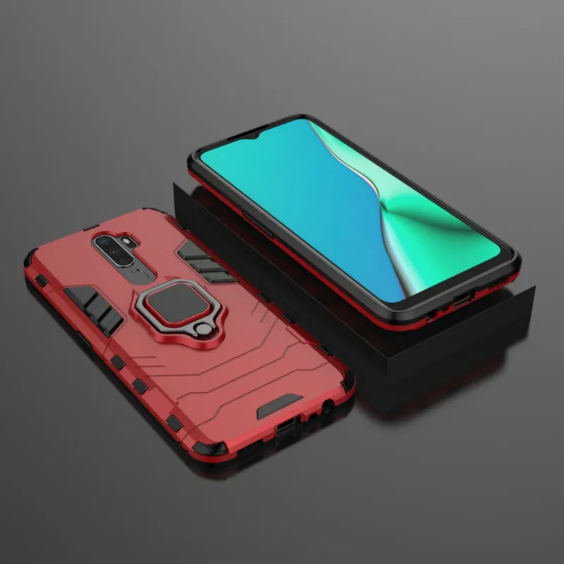 Для OPPO A9 A5 2020 A11X магнитное кольцо держатель матовая Жесткая Броня TPU PC чехол для RENO