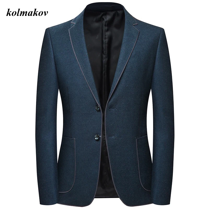 2020 New Arrival Spring Style Men Boutique Blazers Business Casual Solid Single Breasted Slim Men's Suit Jacket Coat Size M-4XL