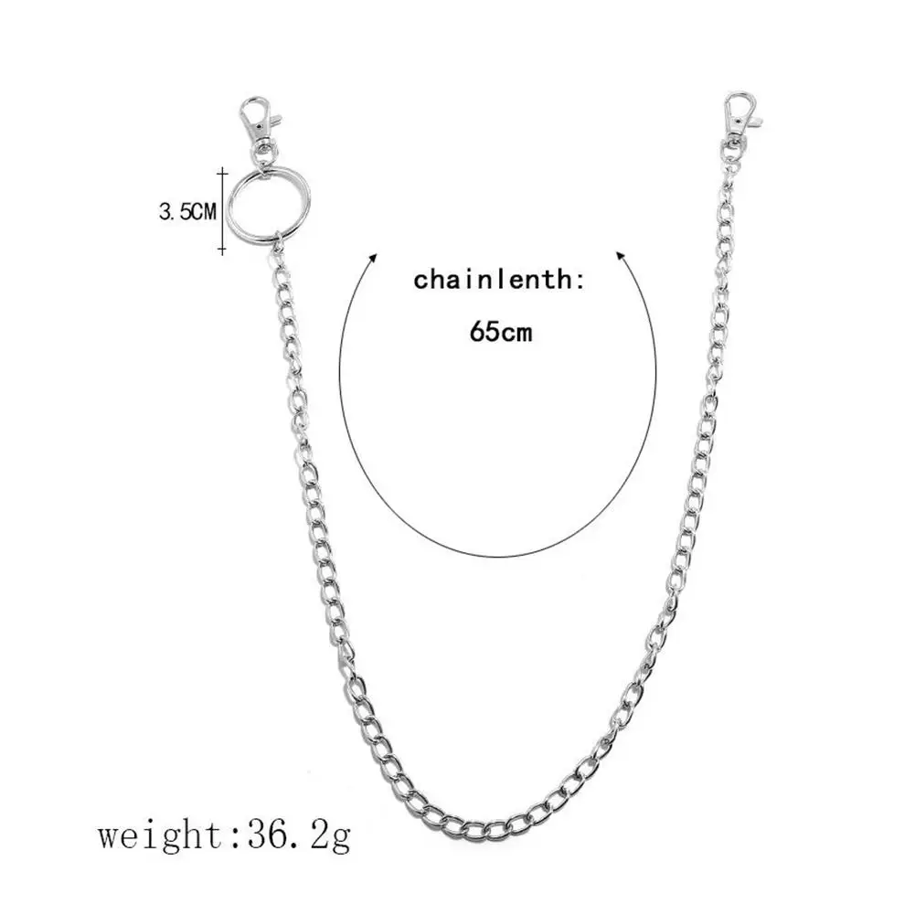 Женская цепочка в стиле хип хоп металлическая панк на джинсы ювелирные