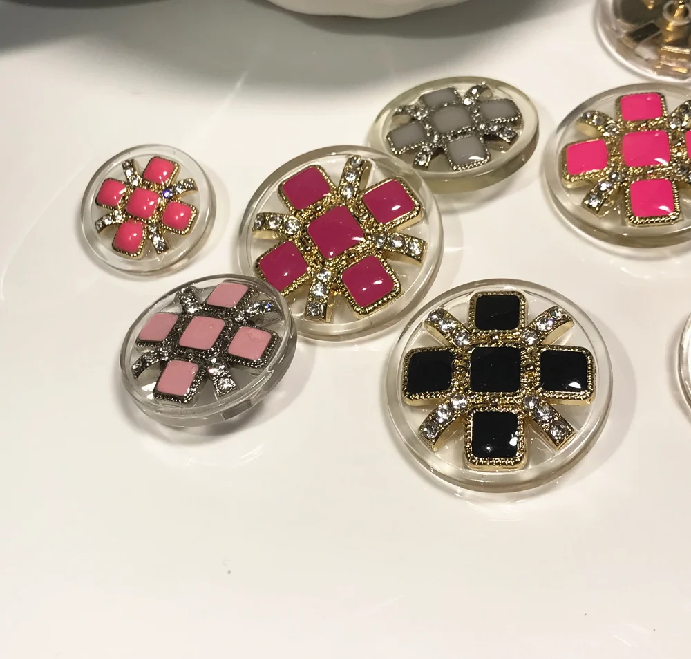 Новинка роскошное кашемировое пальто с пуговицами из разноцветных полимерных