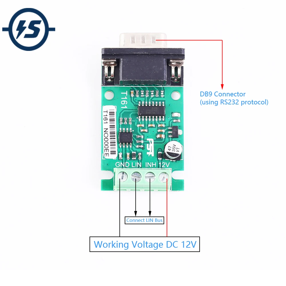 Преобразователь RS485 в UART DB9 папа-разъем анализатор данных TJA1020 K_LINE модуль шины