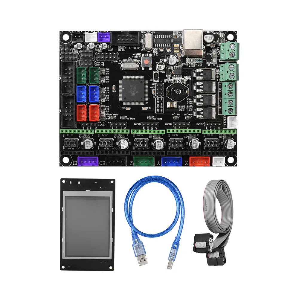 GEN-L V1.0 Motherboard 3D Printer Board with TFT32 3.2 Inch Full Color Touch Screen Set Support U Disk Power Cut Memory Function |