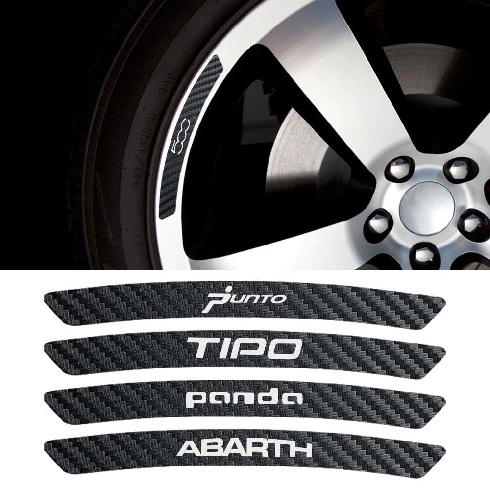 Автомобильная наклейка на обод колеса для Fiat 500 Abarth Tipo Panda Punto декоративные
