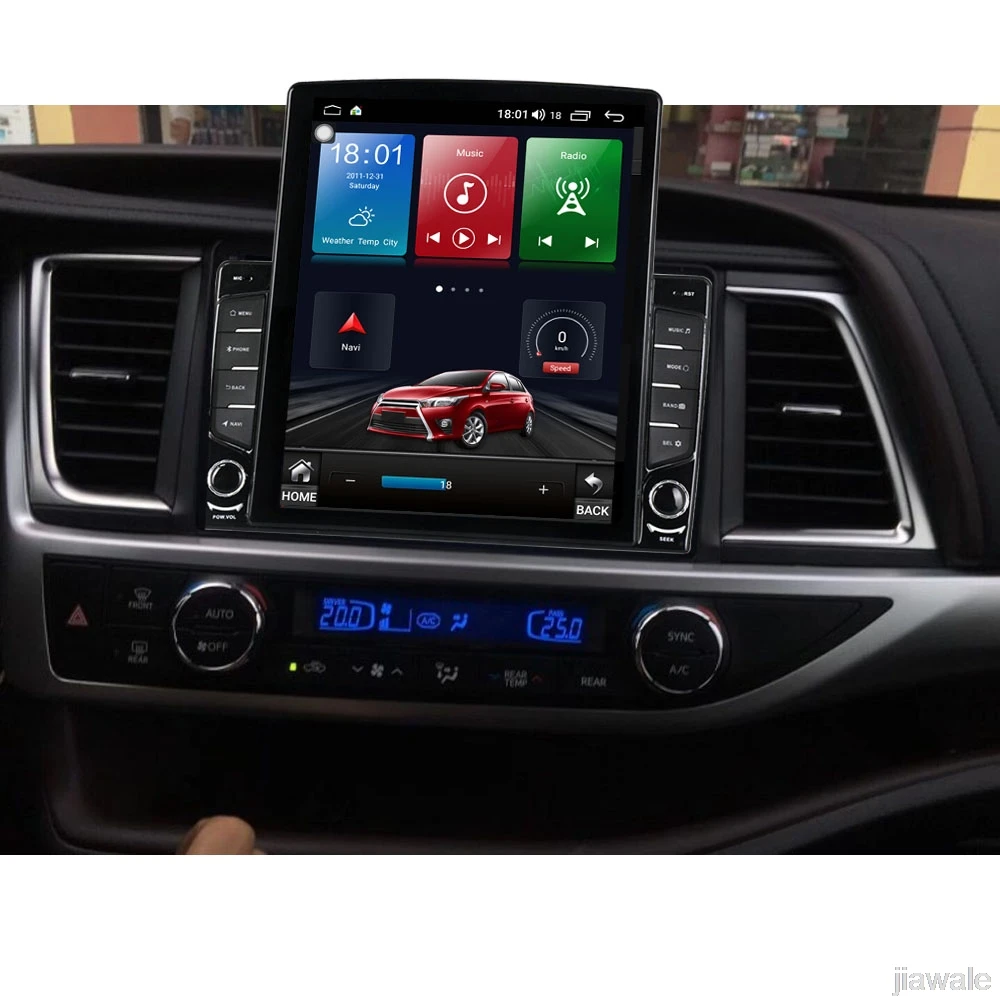 

9.7" octa core tesla style vertical screen Android 10 Car radio GPS Navigation for Toyota Highlander Kluger 2014-2016
