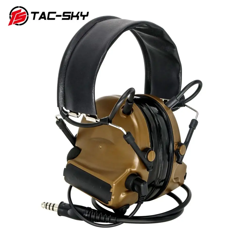 TAC-SKY COMTAC II silicone earmuffs version outdoor hunting sports hearing defense noise reduction pickup tactical headset CB