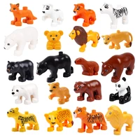 animal accessories big size building blocks tiger lion bear panda figures compatible original bricks toys for children kids gift