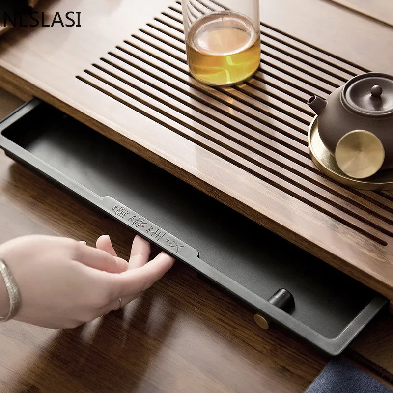 Новый стиль бамбуковый поднос для чайного сервиза с выдвижными ящиками