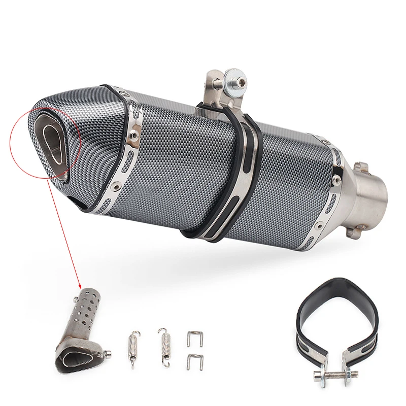 For Suzuki GSR400 GSR600 Exhaust Pipe Slip On Rear Muffler Motorcycle Mid Link with Left Right Silencer 51 mm | Автомобили и