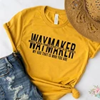 Waymaker способ чайник популярная песня Кристиан Графический футболки для женщин Летняя хлопковая модная топы белого цвета, женская одежда, женские блузы больших размеров