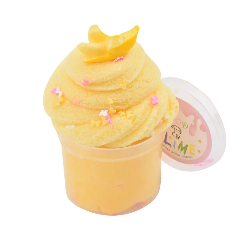 60 мл фрукт банан пушистый слизь облако Моделирование глины Радуга игрушка для