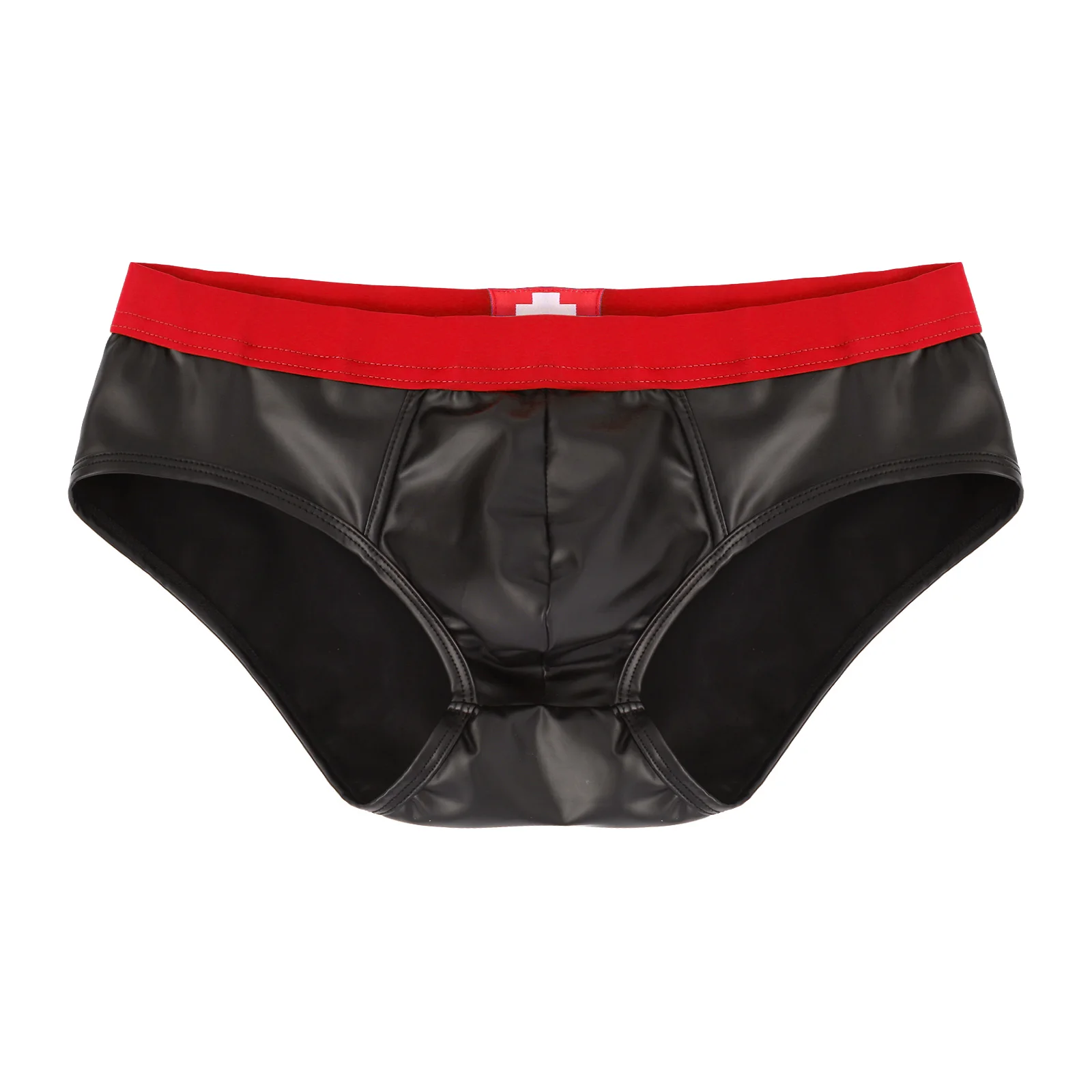 Трусы-бикини мужские из искусственной кожи с Т-образной задней вставкой - купить