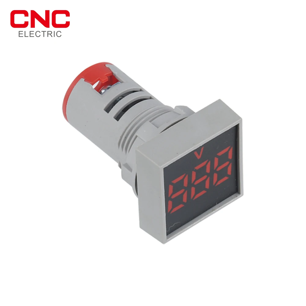 

CNC 10pcs Mini Small 22MM AC 20-500V Voltmeter Square Panel LED Digital Voltage Meter Indicator Light Tester