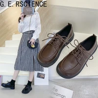 2021 autumn and winter new womens shoes ins fashion casual small leather shoes british college single shoes uniform shoes