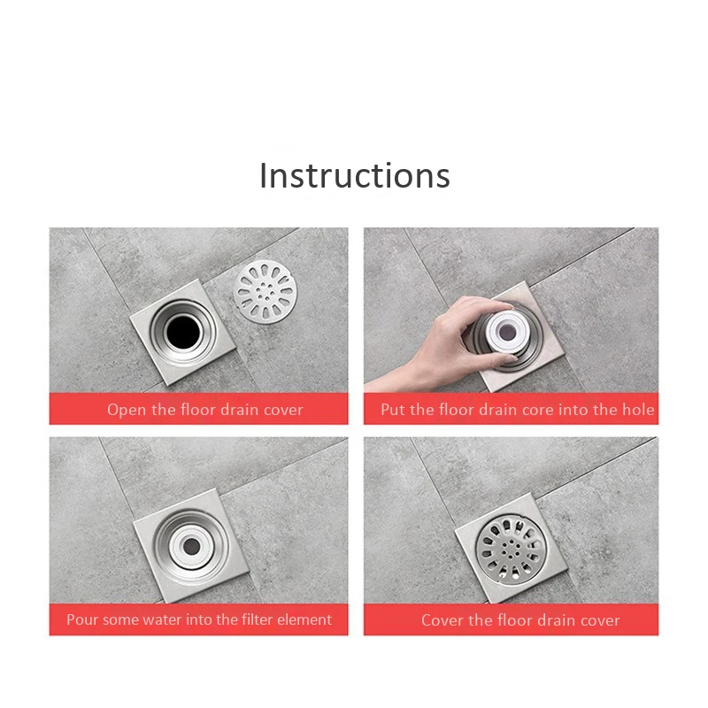 

Bathroom Sewer Floor Drain Core Cover Domestic Deodorant Stopper Sink Waste Drain Strainer Anti-Odor