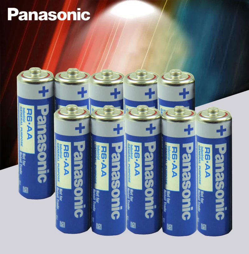 8 шт. щелочные аккумуляторы Panasonic R6 1 5 В AA без Меркурий сухая батарея