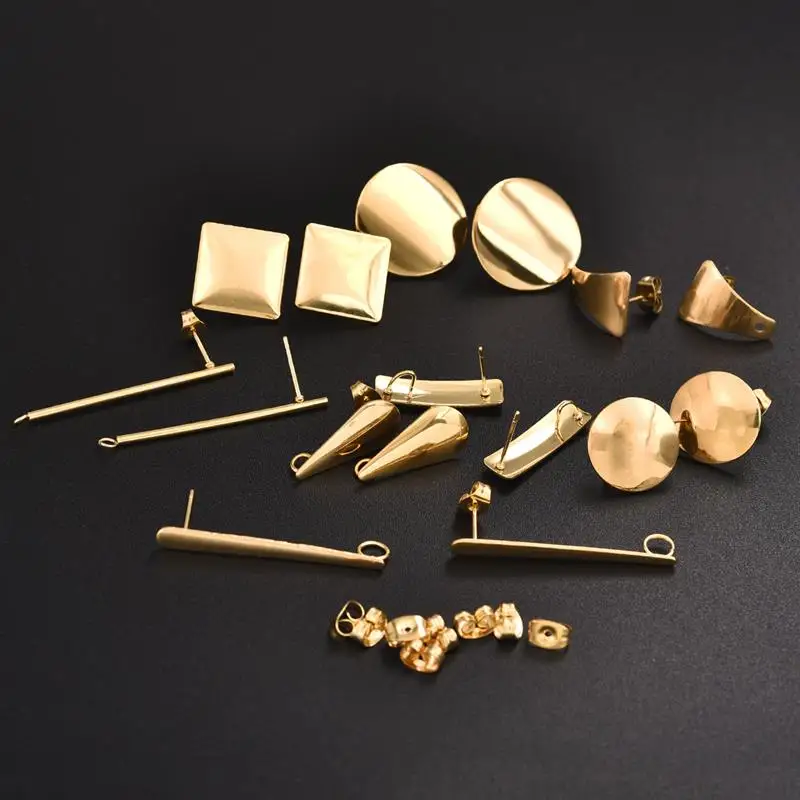 Серьги гвоздики из нержавеющей стали 10 шт.|Ювелирная фурнитура и компоненты| |